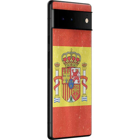 Spain Flag Distressed Google Pixel 6 Skin